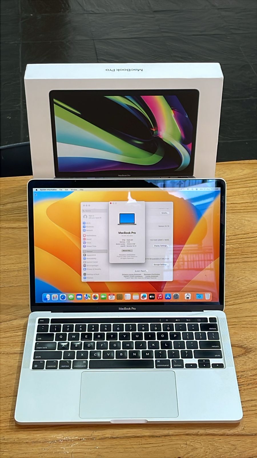 MacBook Pro 2022 M2 13, unidad vendida usada como referencia