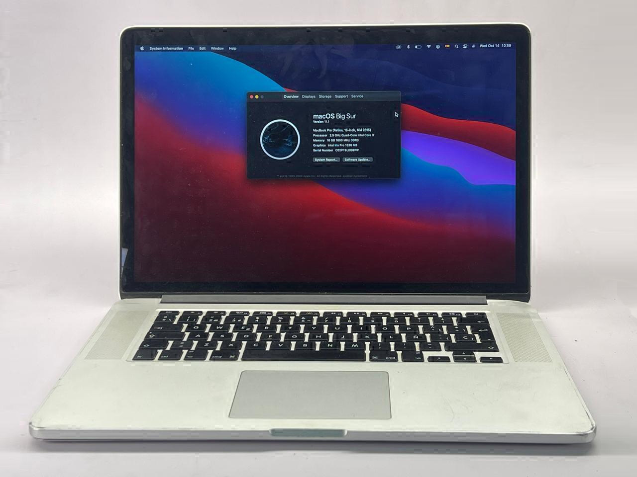 MacBook Pro 2015 i7 16 512 GB 16 GB